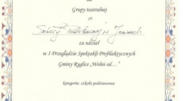I Gminny Przegląd Spektakli Profilaktycznych ph. 