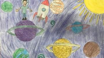 Międzyszkolnym Konkursie Plastycznym pn. „Dzieckiem być...wejście na orbitę”