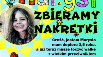 Zbieramy nakrętki dla Marysi. Razem możemy więcej ❤️