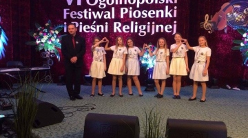 I miejsce na VI Ogólnopolskim Festiwalu Piosenki i Pieśni Religijnej